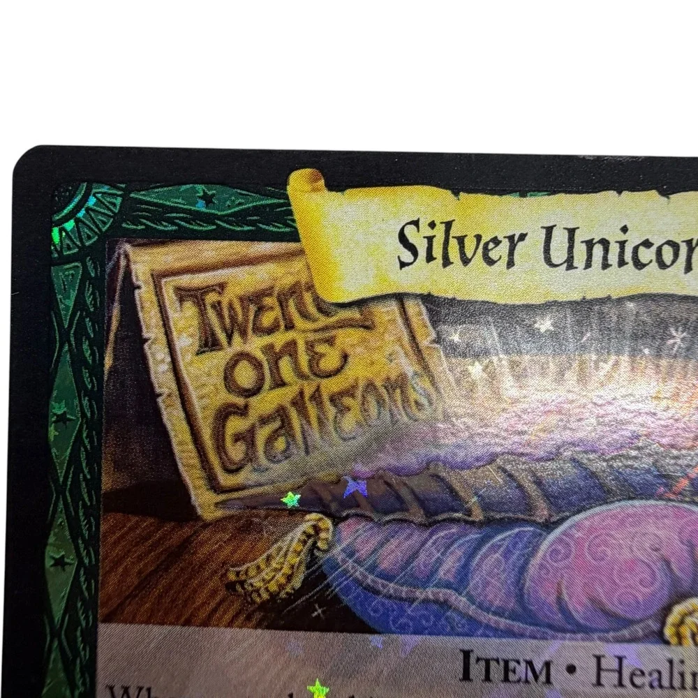 Harry Potter TCG Silver Unicorn Horn 24/80 Diagon Alley Rare Star Foil 2002 WOTC